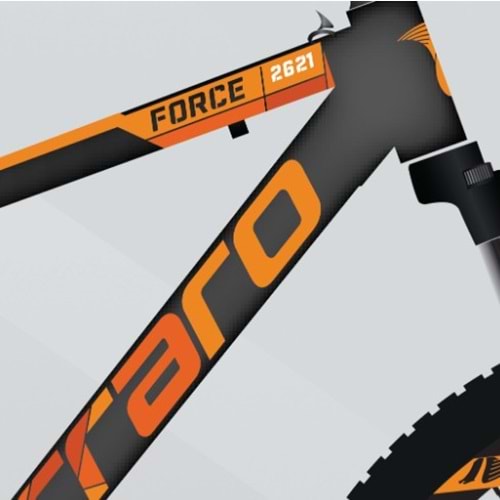 Carraro Force 700 27,5 Jant 21V V Antrasit Turuncu Beyaz Dağ Bisikleti