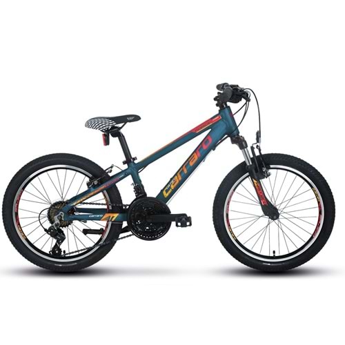 Carraro Force 200 20 Jant 250H 21V V Mat Petrol/Kırmızı-Turuncu Çocuk Bisikleti
