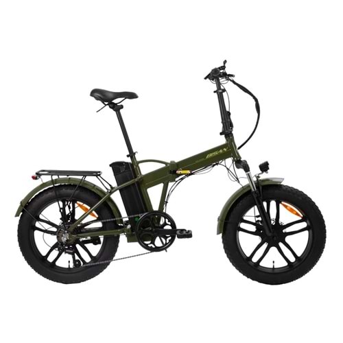 Bisan E-Foldıng F3 20 Jant K:43 7V HD Haki/Sarı Katlanır Elektrikli Bisiklet