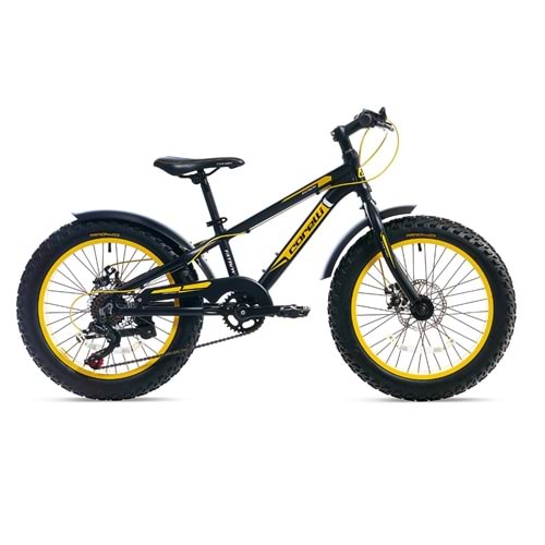 Corelli Fatboy 20 Jant K:11 7V MD Siyah Beyaz Sarı Fat Bike